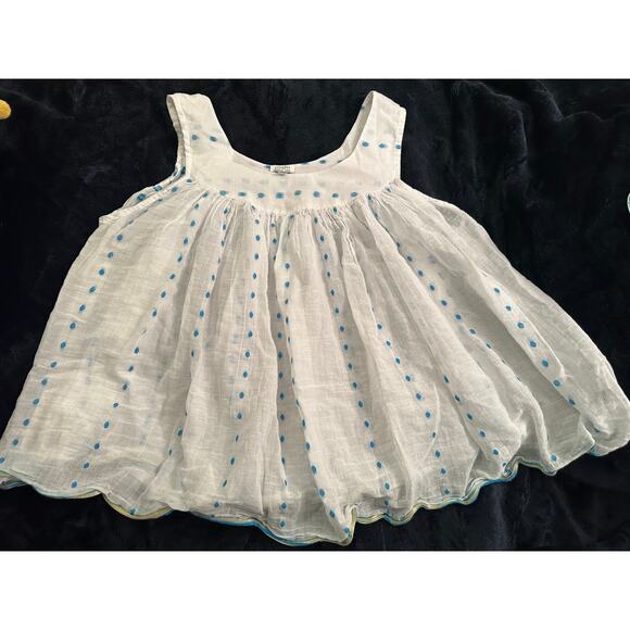 NANDITA JOSHI (HEMANT & NANDITA) BOHO EMBROIDERED SLEEVELESS FLOWY BLOUSE M - Picture 3 of 6